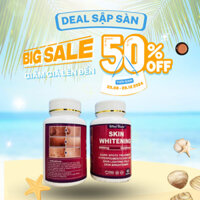 Viên Uống Skin Whitening Glutathione 8000mg Trắng Da - Giảm Nám Tàn Nhang, Da Sáng Bật Tông '