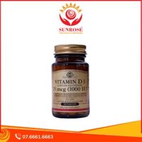 Viên uống Solgar bổ sung Vitamin D3 1000IU (Lọ 90 viên)
