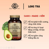 Viên uống Solgar Calcium Magnesium ZinC [100 viên] hỗ trợ duy trì sức khoẻ hệ xương - Long Trà Store