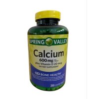Viên uống Spring Valley Calcium Plus Vitamin D 250 viên