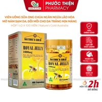 Viên uống sữa ong chúa Nature’s Gold Royal Jelly 1000mg hỗ trợ sức khỏe, đẹp da mờ nám tàn nhang