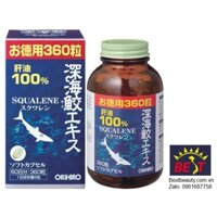 Viên Uống Sụn Vi - Dầu Gan Cá Mập Orihiro Squalene Nhật Bản 360V