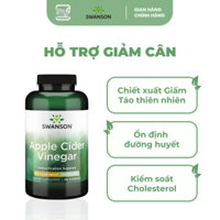 Viên Uống Swanson Apple Cider Vinegar 625mg Hỗ Trợ Giảm Cân, Giảm Mỡ Thừa (180 Viên/Lọ)
