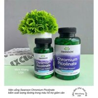Viên uống Swanson Chromium Picolinate kiểm soát lượng đường trong máu hỗ trợ giảm cân 100/200 viên