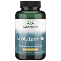 Viên uống Swanson L - Glutamine 500mg 100 viên giúp tăng cường sức khỏe
