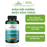 Viên Uống Swanson L-Glutamine 500mg Hỗ Trợ Tăng Cường Phát Triển Cơ Bắp (100 Viên/Lọ)