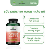 Viên Uống Swanson Pumpkin Seed Oil Bảo Vệ Tim Mạch Não Bộ Và Tuyến Tiền Liệt Khỏe Mạnh (100 Viên/Lọ)