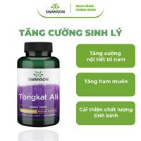 Viên Uống Swanson Tongkat Ali 400mg Hỗ Trợ Tăng Cường Sinh Lý (120 Viên/Lọ)