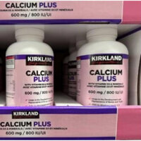 viên uống tăng cường canxi, vitamin d3 giúp bổ xương và răng - kirkland calcium plus - 500 viên