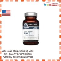 Viên uống tăng cuờng hệ miễn dịch Quality Of Life Kinoko Platinum AHCC 750mg 60 viên