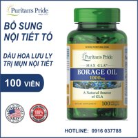 Viên uống tăng cường nội tiết dầu hoa lưu ly Puritan's Pride Borage oil 1000mg 100v