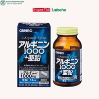 Viên uống tăng cường sinh lý nam giới L-Arginine 1000mg và Zinc Orihiro 120 viên