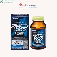 Viên uống tăng cường sinh lý nam giới L-Arginine 1000mg và Zinc Orihiro 120 viên