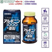 Viên uống tăng cường sinh lý nam giới L-Arginine 1000mg và Zinc Orihiro Nhật Bản 120 viên