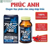 Viên uống tăng cường sinh lý nam giới L-Arginine 1000mg và Zinc Orihiro Nhật Bản 120 viên