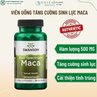 Viên uống tăng cường sinh lý nam Maca 500mg Swanson