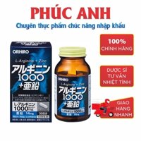 Viên uống tăng cường sinh lý nam giới L-Arginine 1000mg và Zinc Orihiro Nhật Bản 120 viên