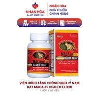Viên uống tăng cường sinh lý nam Kat MACA #5 Health Elixir Hộp 60 viên