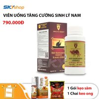 Viên uống tăng cường sinh lý nam Wealthy Health tinh chất Kangaroo đỏ 65000 - Tặng 1 chai keo ong + 1 gói kẹo sâm 200g