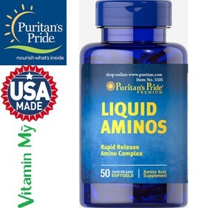 Viên uống tăng cường sức khỏe Puritan's Pride Liquid Aminos 50 viên