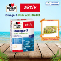 Viên Uống Tăng Cường Thị Lực Aktiv Doppelherz Omega 3 + Folic Acid + B6 + B12 (Hộp 30 Viên)