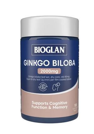 Viên uống tăng cường trí nhớ Bioglan Ginkgo Biloba 2000mg 100 viên