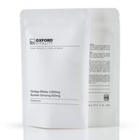 Viên uống tăng cường tuần hoàn não và sinh lực nhân sâm Ov OXFORD VITALITY 3000 mg Ginkgo Biloba and Ginseng 120v