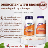 Viên Uống Tăng Đề Kháng Và Hỗ Trợ Hệ Thống Miễn Dịch Now Foods Quercetin with Bromelain 120 viên