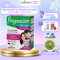 Viên uống tăng khả năng thụ thai Pregnacare Him & Her Conception Vitabiotics cho vợ và chồng hộp 60 viên của Anh Quốc