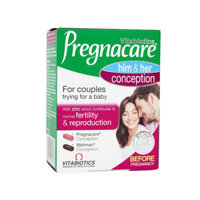 Viên uống tăng khả năng thụ thai Pregnacare Him & Her Conception của Anh