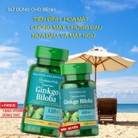 Viên uống tăng tuần hoàn máu não,giảm hoa mắt chóng mặt Puritan's Pride Ginkgo Biloba 120 mg 100 viên