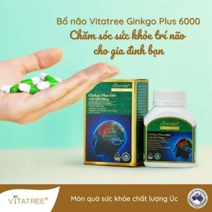 Viên Uống Tăng Tuần Hoàn Não Vitatree Ginkgo Plus 6000 With Q10 50Mg 60 Viên