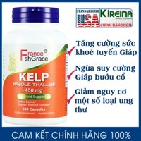Viên uống tảo bẹ Kelp tăng cường chức năng tuyến giáp ngừa suy cường giáp bướu cổ 450 mg 200 viên