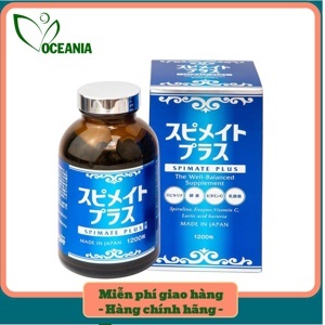 Viên uống tảo xoắn bảo vệ sức khoẻ spirulina Spimate Plus 1200 viên
