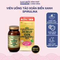 Viên Uống Tảo Xoắn Biển Xanh SPIRULINA Tem Đỏ 2200 Viên, 2400 Viên Nội Địa Nhật Bản - SAKUKO