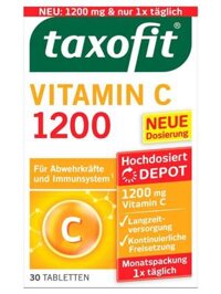 Viên Uống Taxofit Vitamin C 1200 Tăng Cường Hệ Miễn Dịch Và Đề Kháng, 30 Viên