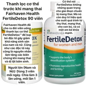 Viên uống thải Độc FertileDetox - Hỗ Trợ Sinh Sản Nam Nữ