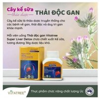 VIÊN UỐNG THẢI ĐỘC GAN, BỔ GAN SUPER LIVER DETOX VITATREE HÀM LƯỢNG CAO 38000MG 100 Viên