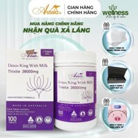 Viên uống thải độc gan hàm lượng cao Aussia Detox King with milkthistle 38000mg