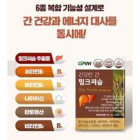 Viên Uống Thải Độc Gan, Sáng Da GNM Natural Milk Thistle, Viên Uống Giúp Bổ Gan Hộp 30 Viên