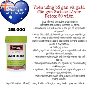 Viên uống thải độc gan Swisse Liver Detox 120 viên