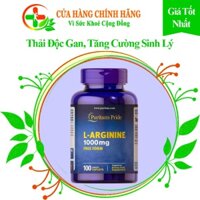 Viên Uống Thải Độc Gan, Tăng Cường Sinh Lý L-Arginine 1000mg Puritan's Pride 100 Viên