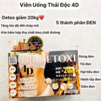 Viên uống thải độc giảm cân 4D Dr Detoxi Nhật Bản hộp 30 gói 5 viên