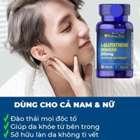 Viên uống thải độc, hỗ trợ trắng da Healthy Care puritan's pride l- glutathione 500mg hộp 30 viên BeautiMax