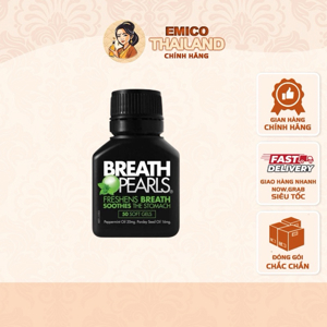 Viên uống thơm miệng Breath Pearls Original Freshens Breath Soothes The Stomach 50 viên