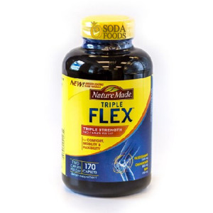 Viên uống thực phẩm chức năng bổ khớp của Mỹ Triple Flex Nature Made hộp 170 viên