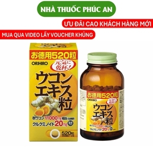 Viên uống tinh bột nghệ mùa thu Orihiro 520 viên