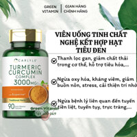 Viên Uống Tinh Chất Nghệ Kết Hợp Tiêu Đen Carlyle Turmeric Curcumin Complex With Bioperine 3000mg