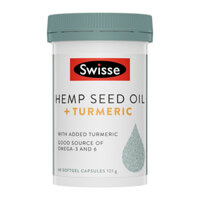 Viên Uống Tinh Dầu Hạt Cây Gai Dầu & Nghệ - Swisse Hemp Seed Oil + Turmeric