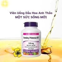 Viên Uống Tinh Dầu Hoa Anh Thảo, Omega-6 Webber Naturals Evening Primrose Oil GLA 50 180 Viên